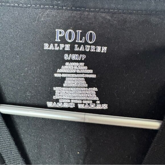 Polo by Ralph Lauren Black T-Shirt embroidery logo red tee shirt top - Picture 4 of 4